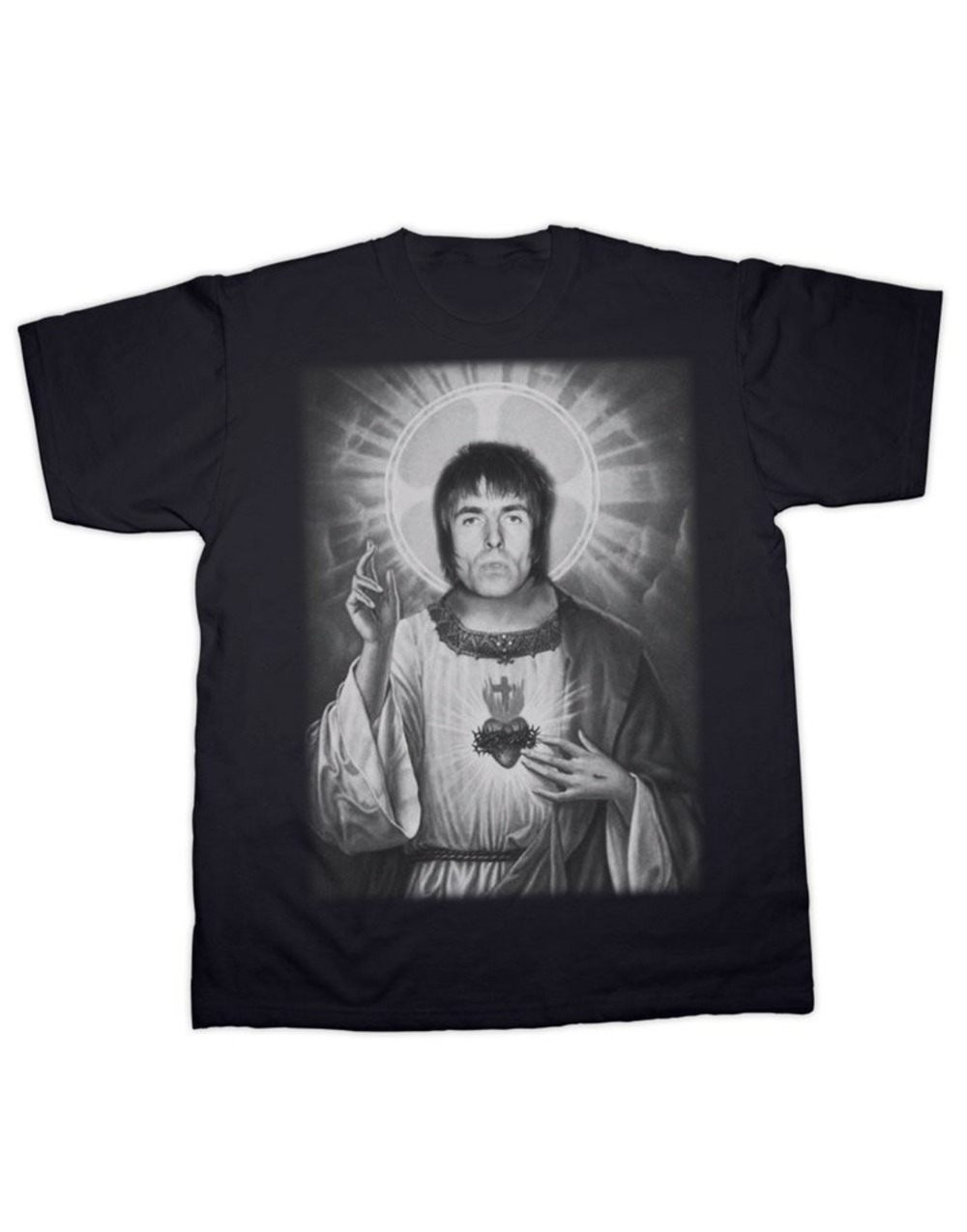 Brit Pop God Print Unisex Crew Neck T Shirt